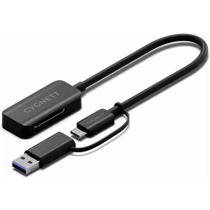 Cygnett Unite USB-A / USB-C naar SD Card Adapter - Zwart