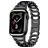 Mobigear Vienna Stalen Apple Watch Bandje Vouwsluiting - 49/46/45/44 mm - Zwart