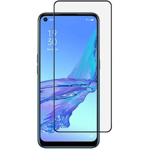 Mobigear Premium OPPO A53 Glazen Screenprotector - Case Friendly - Zwart