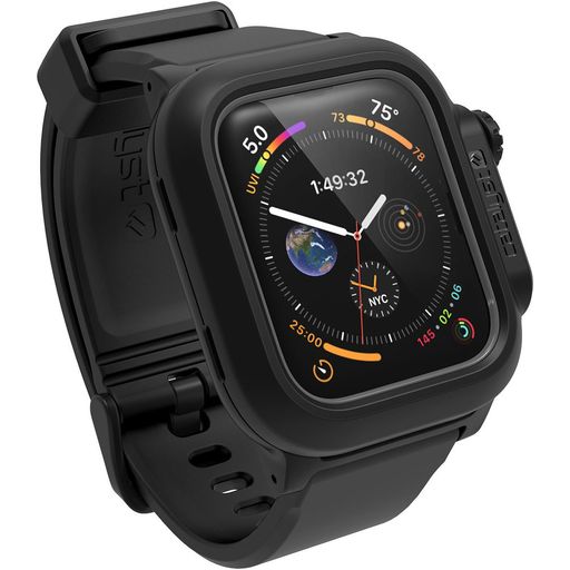 Catalyst Waterproof Case Siliconen Apple Watch - 44 mm Bandje Gespsluiting - Zwart