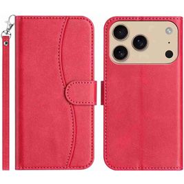 Mobigear S Line iPhone 17 Pro Hoesje Bookcase Portemonnee - Rood
