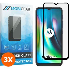 Mobigear Premium Motorola Moto G9 Play Glazen Screenprotector - Case Friendly - Zwart (3-Pack)