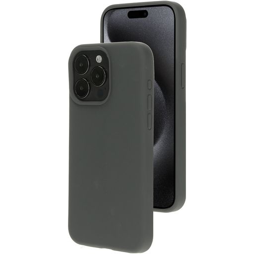 Mobiparts iPhone 15 Pro Max Siliconen Hoesje Backcover - Urban Grey