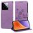 Mobigear Flowers Xiaomi 15 Hoesje Bookcase Portemonnee - Paars