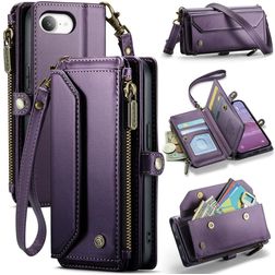 CaseMe C36 iPhone 16e Hoesje Bookcase Portemonnee - Paars