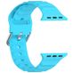 Mobigear Bumpy Siliconen Apple Watch Bandje Gespsluiting - 49/46/45/44 mm - Blauw