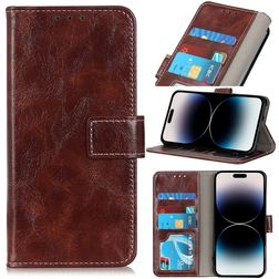 Mobigear Basic iPhone 14 Pro Hoesje Bookcase Portemonnee - Bruin