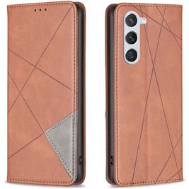 Mobigear Rhombus Slim Samsung Galaxy S25 Hoesje Bookcase - Bruin