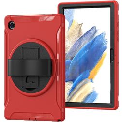 Mobigear SureGrip Samsung Galaxy Tab A8 10.5 (2021) Hardcase Backcover + Standaard - Rood