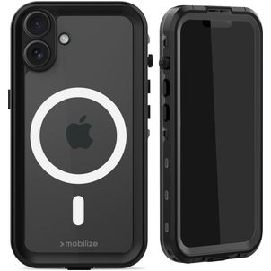 Mobilize Waterproof iPhone 16 Plus Waterdicht MagSafe Hoesje Hardcase Backcover - Zwart