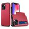 Mobigear Card iPhone 15 Plus Hoesje Hardcase Backcover Shockproof met Pasjeshouder - Rood