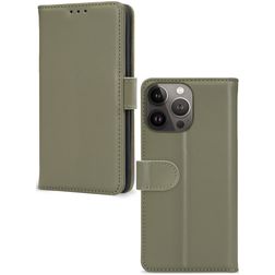 Mobilize Premium Gelly Wallet iPhone 13 Pro Hoesje Bookcase Portemonnee - Groen