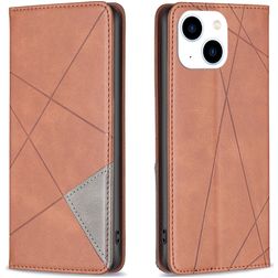 Mobigear Rhombus Slim iPhone 15 Hoesje Bookcase - Bruin