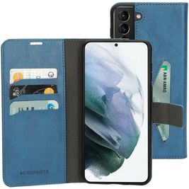 Mobiparts Classic Wallet Samsung Galaxy S21 Plus Hoesje Bookcase Portemonnee - Steel Blue