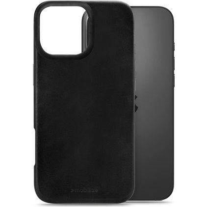 Mobilize Premium iPhone 16 Pro Max MagSafe Hoesje Echt Leer Backcover - Zwart