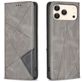Mobigear Rhombus Slim iPhone 17 Pro Max Hoesje Bookcase - Grijs
