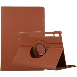 Mobigear DuoStand Samsung Galaxy Tab S9 Hoes Draaibare Bookcase - Bruin