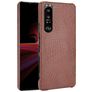 Mobigear Croco Sony Xperia 1 III Hoesje Hardcase Backcover - Bruin