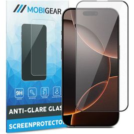 Mobigear Premium iPhone 16 Pro Max Glazen Screenprotector Anti-Glare - Case Friendly - Zwart