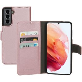 Mobiparts Saffiano Wallet Samsung Galaxy S21 Hoesje Bookcase Portemonnee - Roze