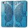 Mobigear Butterfly iPhone 16e Hoesje Bookcase Portemonnee - Blauw