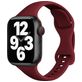 Mobigear Sport Slim Siliconen Apple Watch Bandje Druksluiting - 42/41/40/38 mm - Bordeaux Rood