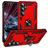 Mobigear Armor ring Samsung Galaxy S25 FE Hoesje Hardcase Backcover Shockproof met Ringhouder - Rood