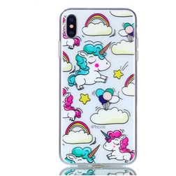 Mobigear Design iPhone XS Max Hoesje Flexibel TPU Backcover - Eenhoorn