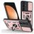 Mobigear Armor Ring Cam Slide Samsung Galaxy S25 FE Hoesje Hardcase Backcover Shockproof met Ringhouder en Camera Slider - Roségoud