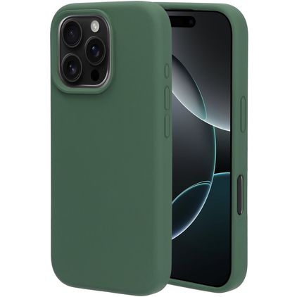 Mobiparts iPhone 16 Pro Siliconen Hoesje Backcover - Forest Green