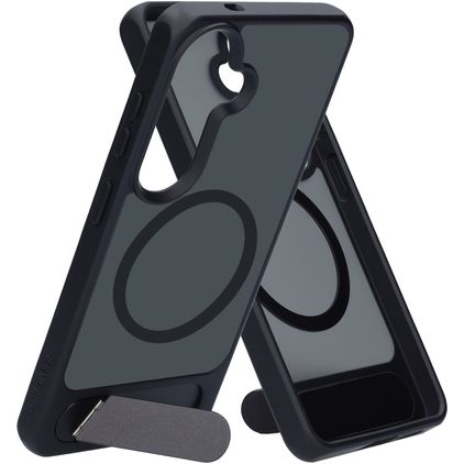 Mobiparts Hardcover Samsung Galaxy S26 MagSafe Hoesje Hardcase Backcover met Standaard - Satin Black