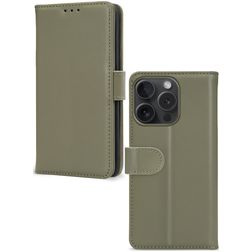 Mobilize Premium Gelly Wallet iPhone 15 Pro Hoesje Bookcase Portemonnee - Groen