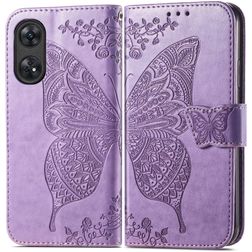 Mobigear Butterfly OPPO Reno 8T 4G Hoesje Bookcase Portemonnee - Paars