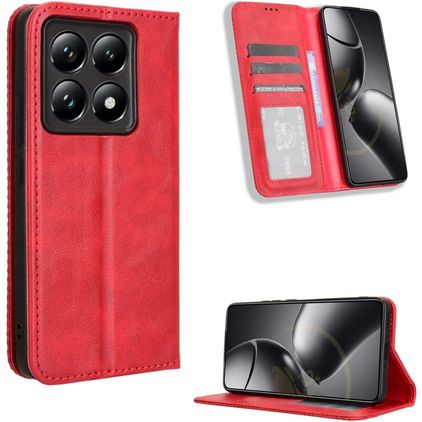 Mobigear Sensation Xiaomi 14T Hoesje Bookcase Portemonnee - Rood