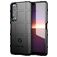Mobigear Rugged Shield Sony Xperia 1 III Hoesje Flexibel TPU Backcover Shockproof - Zwart