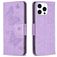Mobigear Butterfly iPhone 16 Pro Hoesje Bookcase Portemonnee - Paars