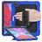Mobigear SureGrip Xtreme iPad Air 13 Inch (2024) Hoes Hard Kunststof,Siliconen Backcover + Stylus Houder + Schouderband + Standaard - Donkerblauw