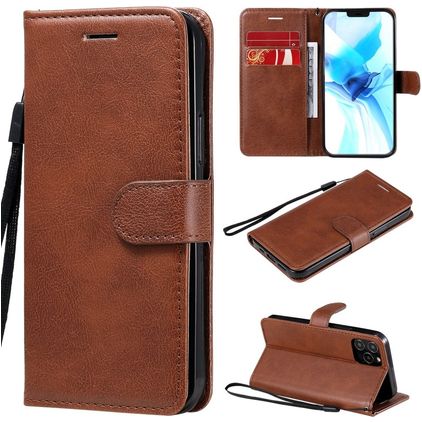 Mobigear Premium iPhone 12 Pro Hoesje Bookcase Portemonnee - Bruin