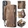 Caseme 008 iPhone 16 Hoesje Uitneembare 2in1 Bookcase Portemonnee - Bruin