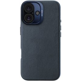 Decoded iPhone 16 MagSafe Hoesje Echt Leer Backcover - Marineblauw