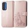 Mobigear Clover Motorola Edge (2021) Hoesje Bookcase Portemonnee - Roségoud