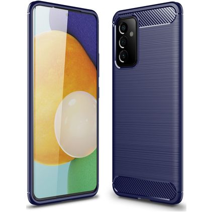 Mobigear Brushed Slim Samsung Galaxy A82 5G Hoesje Flexibel TPU Backcover - Blauw