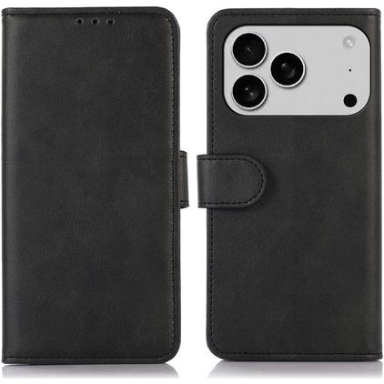 Mobigear Wallet iPhone 17 Pro Max Hoesje Bookcase Portemonnee - Zwart