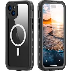 RedPepper Waterproof iPhone 15 Waterbestendig MagSafe Hoesje Hardcase Backcover Shockproof - Zwart