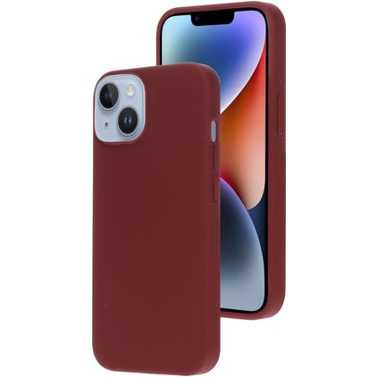 Mobiparts iPhone 14 Siliconen Hoesje Backcover - Plum Red