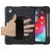 Mobigear SureGrip XGuard iPad Pro 11 Inch (2025) Hoes Hard Kunststof,Siliconen Backcover + Stylus Houder + Schouderband + Standaard - Zwart