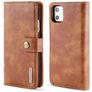 Mobigear Snap Button iPhone 11 Hoesje Uitneembare 2in1 Bookcase Portemonnee - Bruin