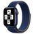 Mobigear Woven Nylon Apple Watch Bandje Klittenbandsluiting - 49/46/45/44 mm - Donkerblauw
