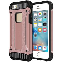 Mobigear Outdoor iPhone SE (2016) Hoesje Hardcase Backcover Shockproof - Roségoud