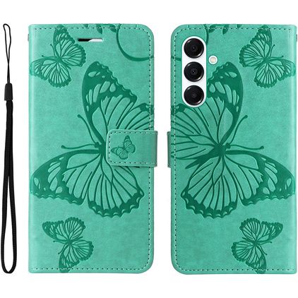 Mobigear Butterfly Samsung Galaxy A26 Hoesje Bookcase Portemonnee - Groen
